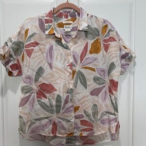 Nicole Miller Multicolor Linen Shirt